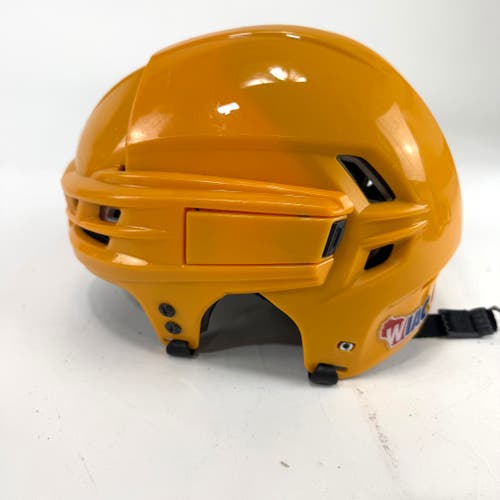 Used Sunflower Yellow CCM Tacks 910 Helmet | Medium | E495