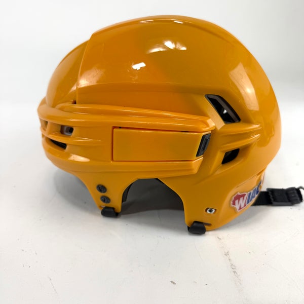 Used Sunflower Yellow CCM Tacks 910 Helmet | Medium | E495
