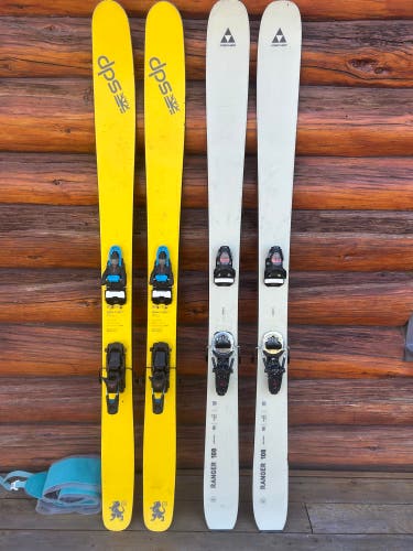 OBO Powder Ski Quiver - DPS Wailer 112/Solomon Shift and Fisher Ranger 108/Look Pivot