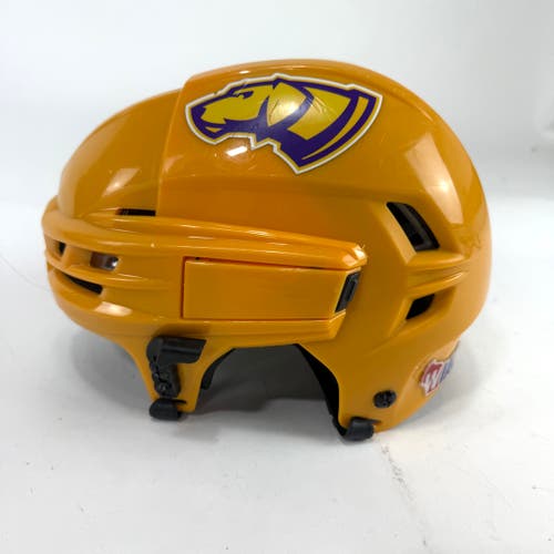 Used Sunflower Yellow CCM Tacks 910 Helmet | Small | E493
