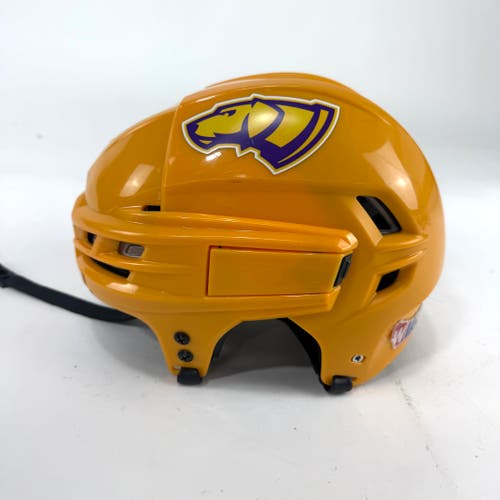 Used Sunflower Yellow CCM Tacks 910 Helmet | Medium | E496
