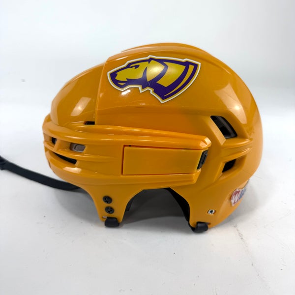 Used Sunflower Yellow CCM Tacks 910 Helmet | Medium | E496