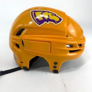 Used Sunflower Yellow CCM Tacks 910 Helmet | Medium | E492