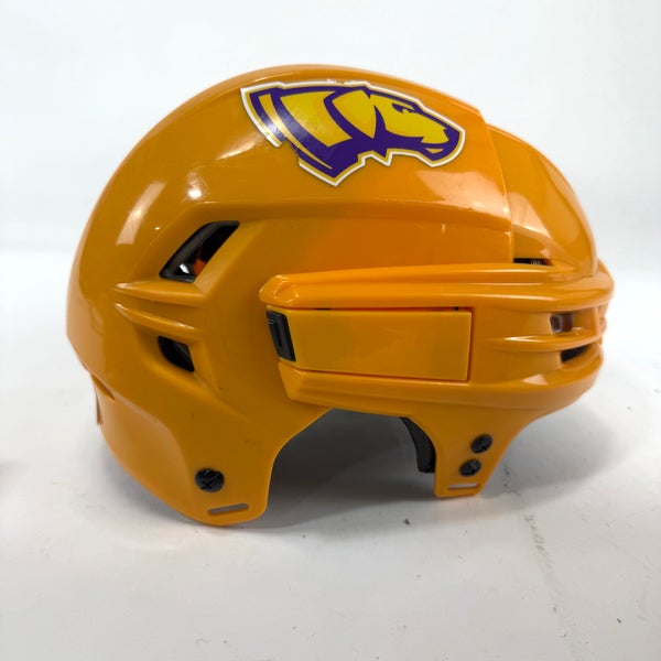 Used Sunflower Yellow CCM Tacks 910 Helmet | Medium | E502