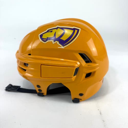 Used Sunflower Yellow CCM Tacks 910 Helmet | Small | E484