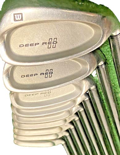 Wilson Deep Red II Iron Set 5-PW,GW,SW,LW RH Senior Graphite 5i 38" New Grips