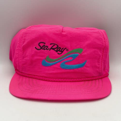 Vintage SEA RAY Marine Boat Store Snapback Hat Cap USA Made Rare