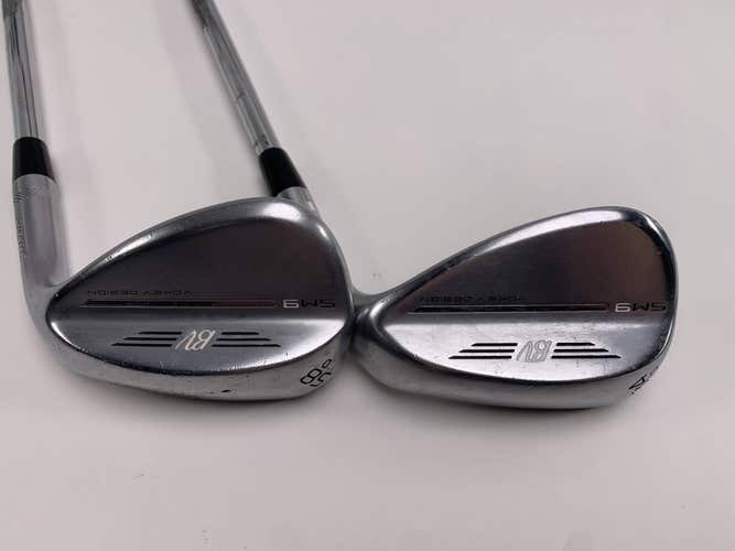 Titleist Vokey SM9 Tour Chrome Wedge Set 54* 12 | 58* 12 Wedge Steel Mens RH