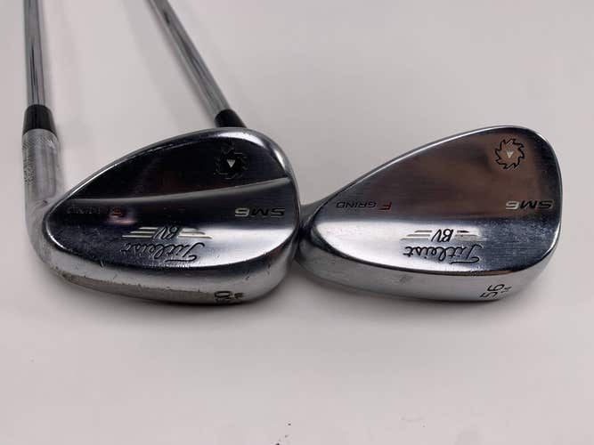 Titleist Vokey SM6 Tour Chrome Wedge Set 56* 14 | 60* 10 Wedge Steel Mens RH