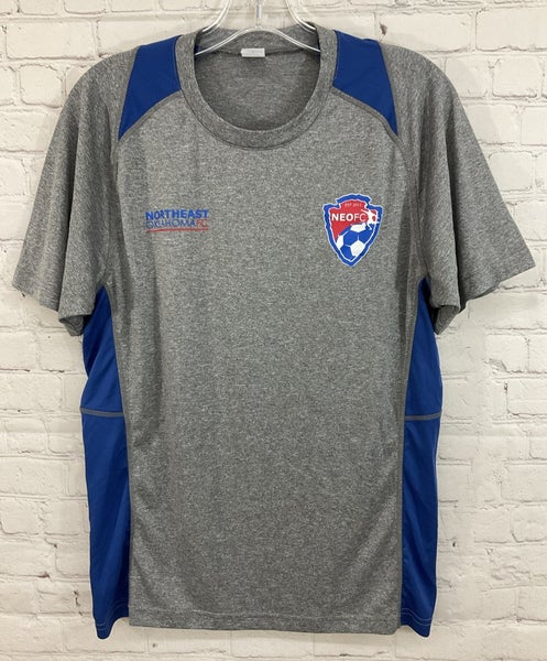 Sport-Tek 90836 Youth 100% Polyester NEOFC Soccer Shirt Grey Blue Small