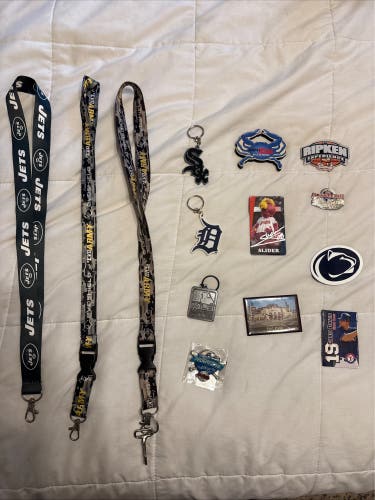 Sports Lanyard, Keychain, & Magnet Lot