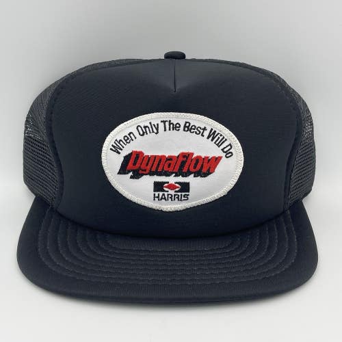Vintage Dynaflow Harris Snapback Mesh Trucker Hat Rare Buick 1980s Patch Cap