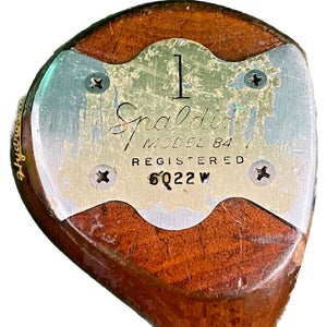 Spalding Model 84 Registered 6022W Persimmon Driver RH Steel 42.5" Good Grip HC