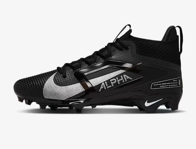 Nike Alpha Menace 4 Elite Football Cleats Black men’s size 7.5  *BRAND NEW*