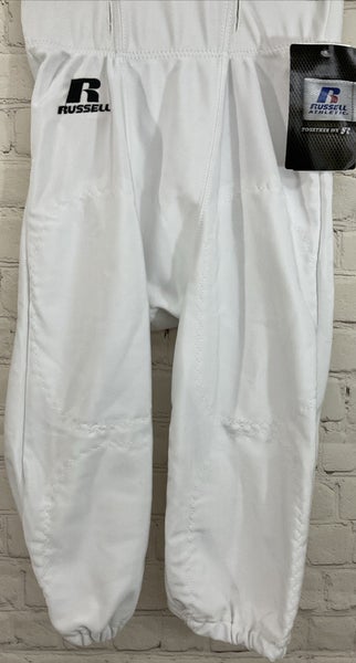 Youths Extra Small Russell Athletic Football Pants Waist Silicone Grips White
