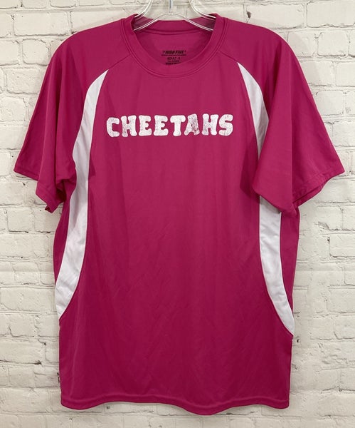 High Five 65378 Adult's 100% Polyester CHEETAHS Soccer Shirt Pink White Small