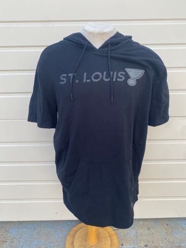 Fanatics. ST LOUIS BLUES Short Sleeve Hoodie Black 57743