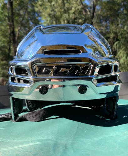 CCM Super Tacks X Pro Stock Helmet Medium Chrome Like-New (Kings/Silver Knights) *Read Description*