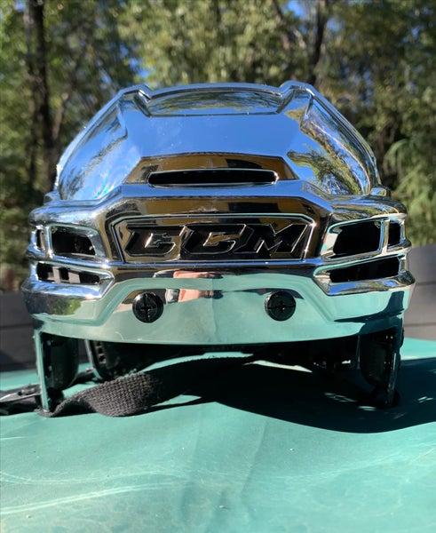 CCM Super Tacks X Pro Stock Helmet Medium Chrome Like-New (Kings/Silver Knights) *Read Description*