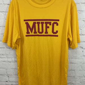 Sport-Tek 90836 Adult's 100% Polyester MUFC "30" Soccer Shirt Yellow Red Small