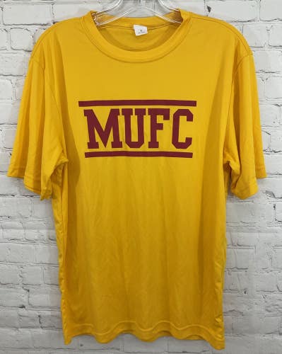 Sport-Tek 90836 Adult's 100% Polyester MUFC "30" Soccer Shirt Yellow Red Small