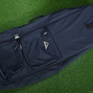DATREK ROLLING PADDED GOLF TRAVEL BAG WITH STRAP, NAVY BLUE
