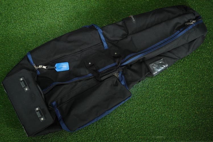 CADDYDADDY CONSTRICTOR SOFT-SIDED PADDED GOLF TRAVEL BAG, BLACK / NAVY