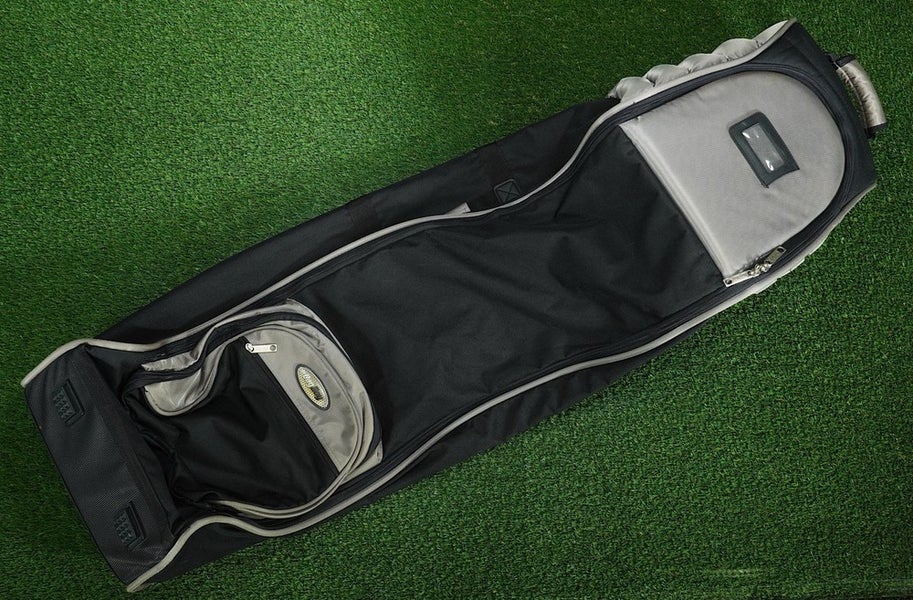 BAG BOY T6 ROLLING PADDED GOLF TRAVEL BAG TRAVEL COVER, BLACK / SILVER ~ LOOK!!