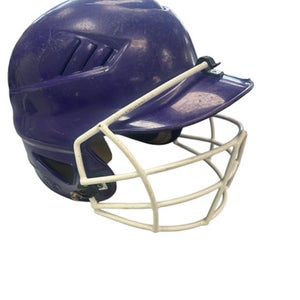 Used Rawlings STANDARD Batting Helmet w/Mask Purple MD 11862-S000089277