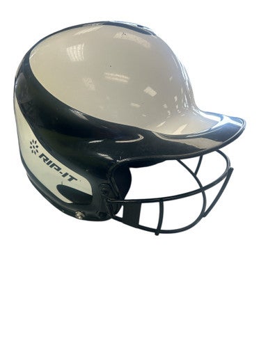 Used RIP-IT VISION Batting Helmet w/Mask Black And White S/M 11862-S000089382