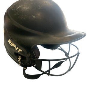 Used RIP-IT BLK M/L 6 1/2 - 7 3/8 Batting Helmet w/Mask Black M/L 11862-S000090425