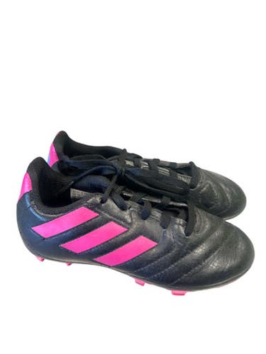 Used Adidas FV2895 BLK/PINK Soccer Cleats Black And Pink Youth 12.0 11862-S000090428