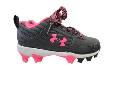 Used Under Armour 4202960850 BLK/PINK CLEATS BB/SB Cleats Pink And Black Youth 10.0 11862-S000090990