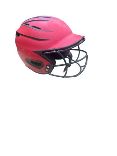 Used BoomBah BBH2SP RD/B-JR 6 1/4-7 Batting Helmet w/Mask Red And Black MD 11862-S000091009