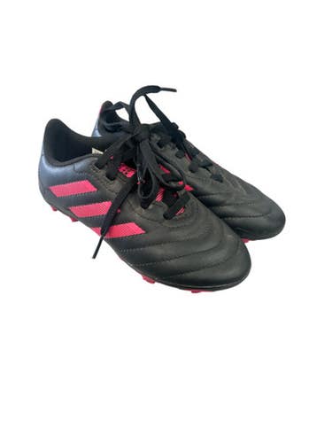 Used Adidas SGC 753002 BLK/PINK Soccer Cleats Black And Pink Youth 13.0 11862-S000091045