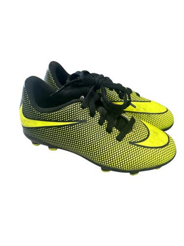 Used Nike 844442-070 YEL/BLK Soccer Cleats Black And Optic Yellow Youth 11.0 11862-S000091046