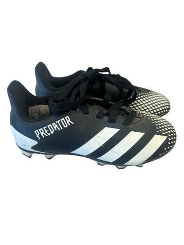 Used Adidas Soccer Cleats Black And White Youth 10.0 11862-S000089477