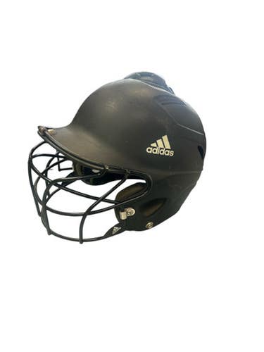 Used Adidas BTE 00311-BLK Batting Helmet w/Mask Black MD 11862-S000089617
