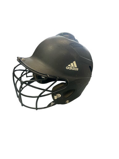 Used Adidas BTE 00311-BLK Batting Helmet w/Mask Black MD 11862-S000089617