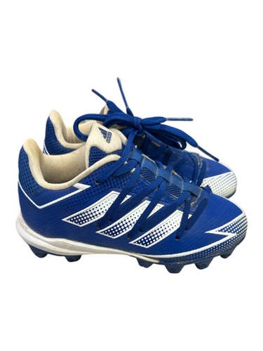 Used Adidas THREE STRIP LIFE BB/SB Cleats Royal Blue Youth 12.0 11862-S000091179