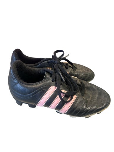 Used Adidas BLK/PINK PYS 702002 CLEATS Soccer Cleats Black And Pink Junior 01 11862-S000089831