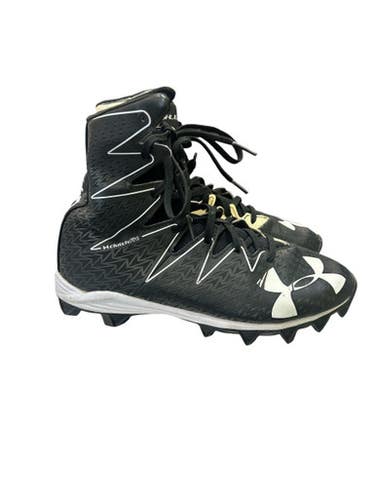 Used Under Armour Jr FB Cleats Black And White Junior 06 11862-S000090305