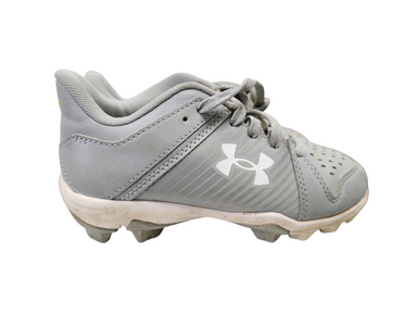 Used Under Armour WHT/GRY BB/SB Cleats Grey Youth 13.0 11862-S000090354