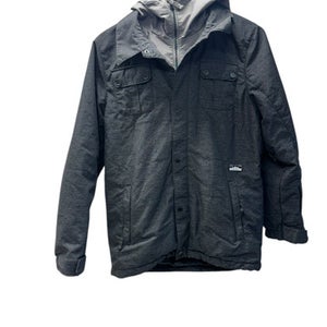 Used Volcom Outerwear Heavy Jacket Y Grey MD 11835-S000199116