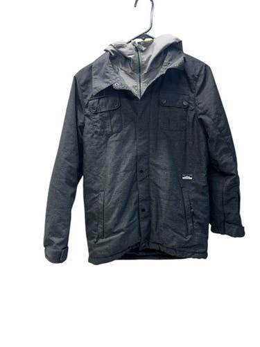 Used Volcom Outerwear Heavy Jacket Y Grey MD 11835-S000199116