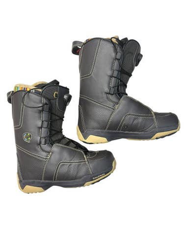 Used Salomon REFLEX 2 Mens Snowboard Boots Chocolate And Almond Senior 9.5 11835-S000199059