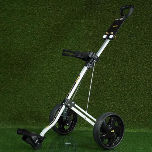BAG BOY LT400 PUSH PULL 2 WHEEL GOLF BAG PUSHER, SILVER / BLACK ~ NICE!!