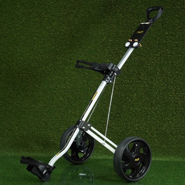 BAG BOY LT400 PUSH PULL 2 WHEEL GOLF BAG PUSHER, SILVER / BLACK ~ NICE!!