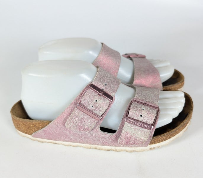 Birkenstock Arizona Women's Size: 38 / 7 Sandals Washed Metallic Rose Leather