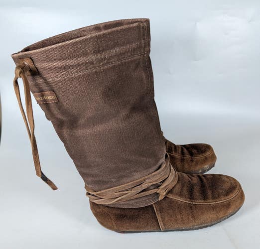 Steger Mukluks Brown Moosehide Leather Winter Snow Boots Womens Size 9